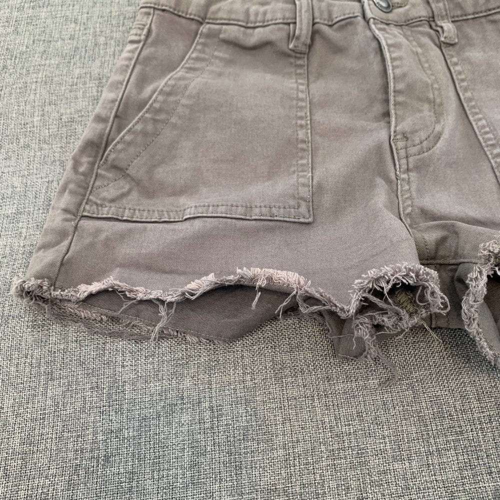 Cali 1850 Shorts Faded brown‎ Distressed Fringe Casual Wear Short Shorts Size 7 - Picture 5 of 11